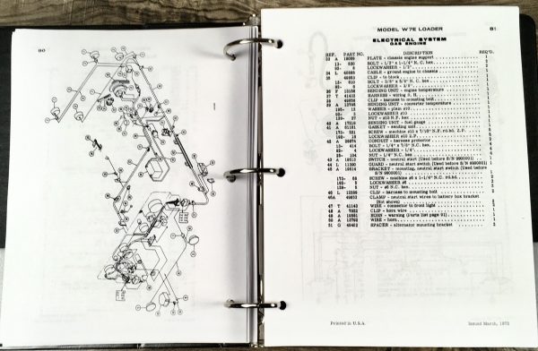 Case W7E Wheel Loader Service Manual Parts Catalog Repair Set Assembly Shop Book - Image 21