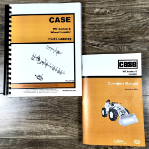 Case W7E Wheel Loader Parts Catalog Operators Manual Set Owners Assembly Books