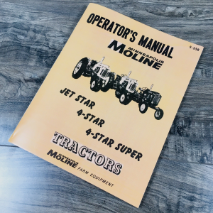 Minneapolis Moline Jet Star 4 Star  4 Star Super Tractor Operators Manual Owners