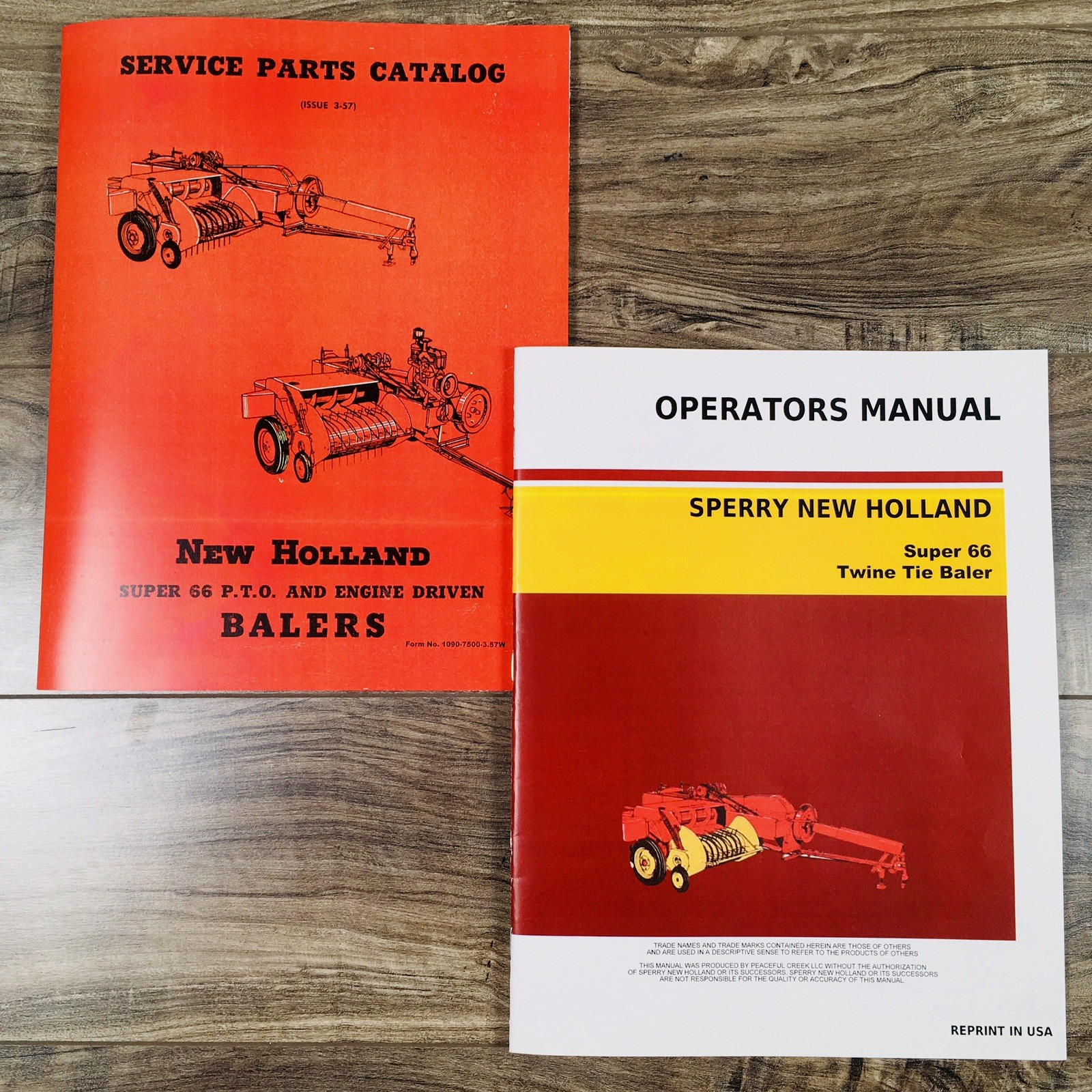 New Holland Super 66 Baler Parts Catalog Operators Manual Set Owners Book