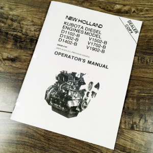Kubota Kh16 Excavator D1402 Engine Operators Manual Owners Maintenance Book