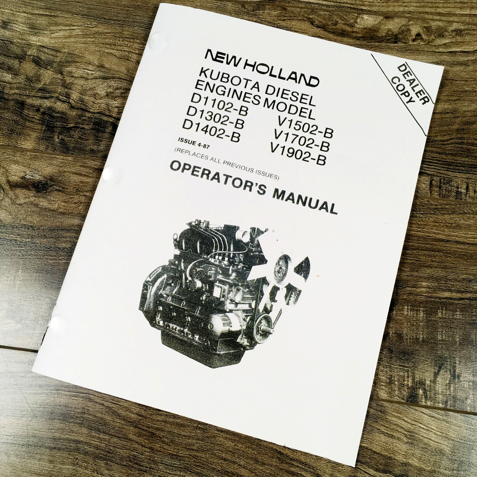 Kubota V1902 Engine Fits L3650 Dt Dtgst Dtw F Gst T Tractor Operators Manual