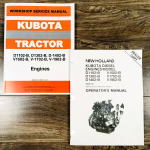 Kubota D1102-B D1302-B D1402-B V1502-B Engines Service Manual Operators Set