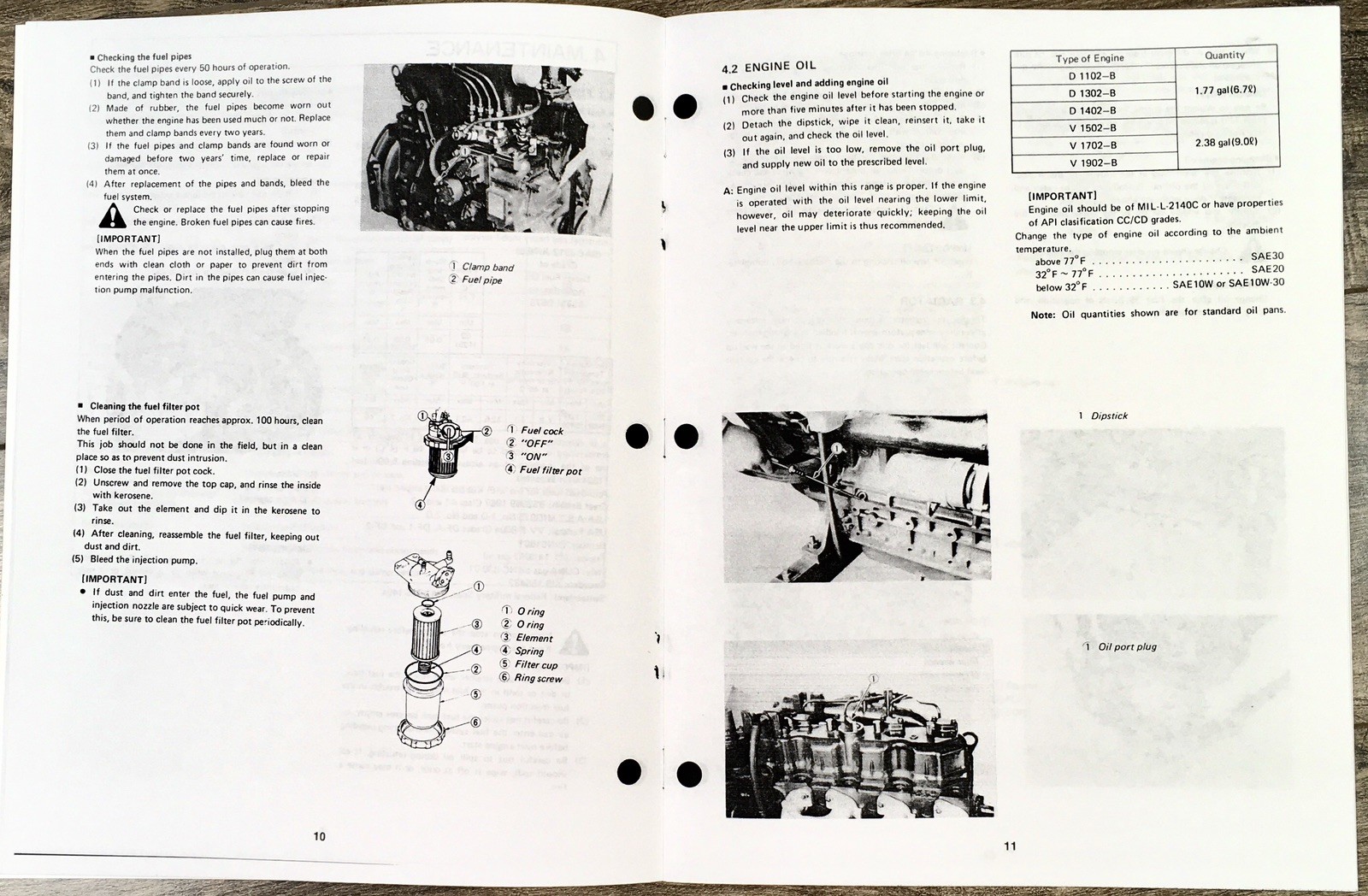 Kubota D1102-B D1302-B D1402-B V1502-B Engines Service Manual Operators Set - Image 9