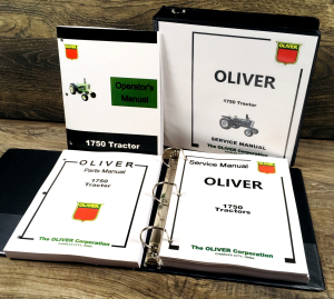 Oliver 1750 Tractor Service Parts Operators Manual Set Repair Workshop Shop Book