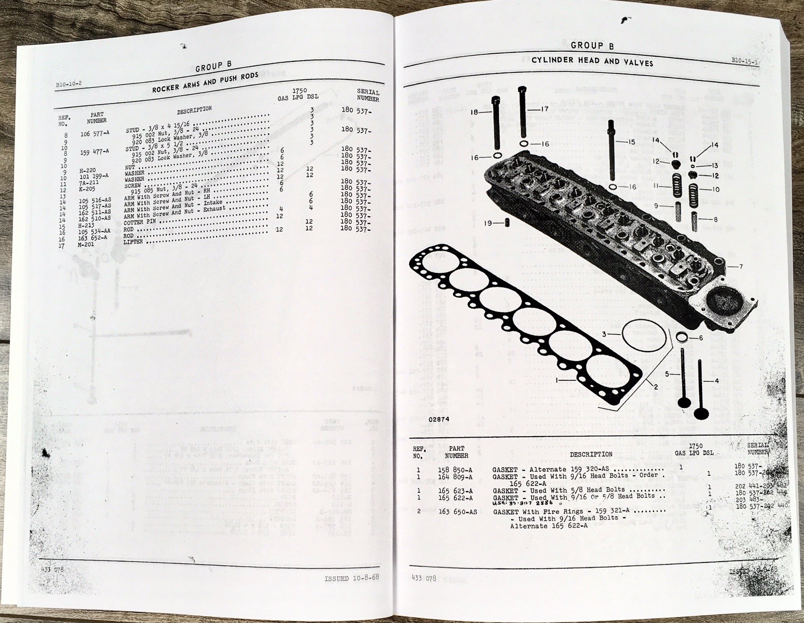 Oliver 1750 Tractor Parts Manual Catalog Book Assembly Schematics Exploded Views - Image 5