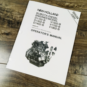 Kubota D1302 Engine Fits L275F L275Fs Tractor  Operators Manual Owners Book