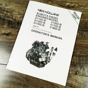 Kubota D1402 Engine Fits Kh12 Excavator Operators Manual Owners Book