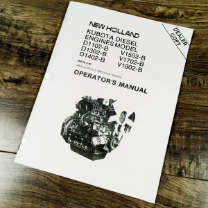Kubota V1902 Engine Fits Thomas T133 Skid Steer Operators Manual Owners Book