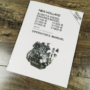 Kubota V1902 Engine Fits Kx101 Excavator Operators Manual Owners Book