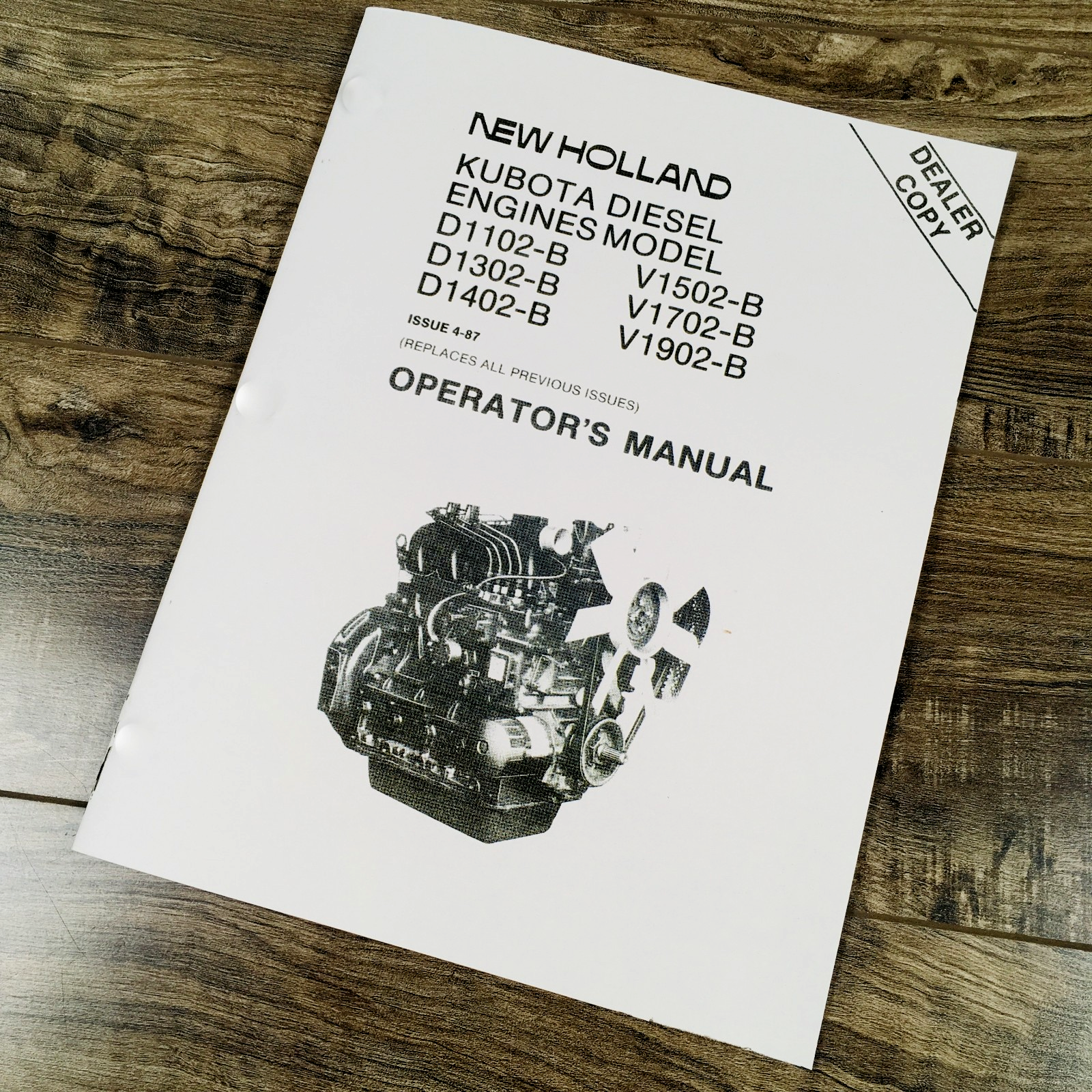 Kubota D1402 Engine fits Thomas T103 T103S Skid Steer Operators Manual Owners
