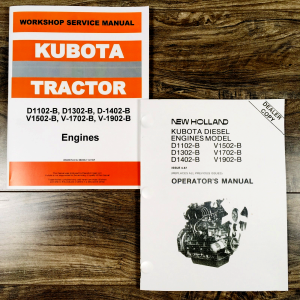 Kubota  D1302 Engine Fits Kh11 Excavator Service Manual Operators Set Repair