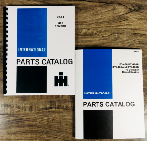 International 1482 Combine Parts Manual Catalog Book Assembly Schematic Set