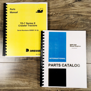 Dresser International TD7E Crawler Tractor Parts Manual Catalog Set 9501-Up