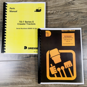 Dresser International TD-7E Crawler Tractor Parts Operators Manual Set 9501-Up