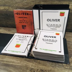 Oliver 88 Standard and Row Crop Tractor Service Parts Operators Manual Set Shop