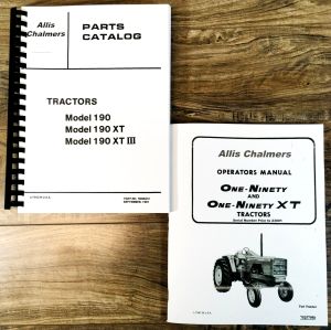 Allis Chalmers 190 190Xt Tractor Parts Operators Manual Book Set Prior to 23001