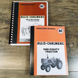 Allis Chalmers 180 Tractor Parts Operators Manual Set Owners Catalog Book