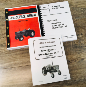 Allis Chalmers 190 190Xt Series Iii Tractor Service Parts Operators Manual Set