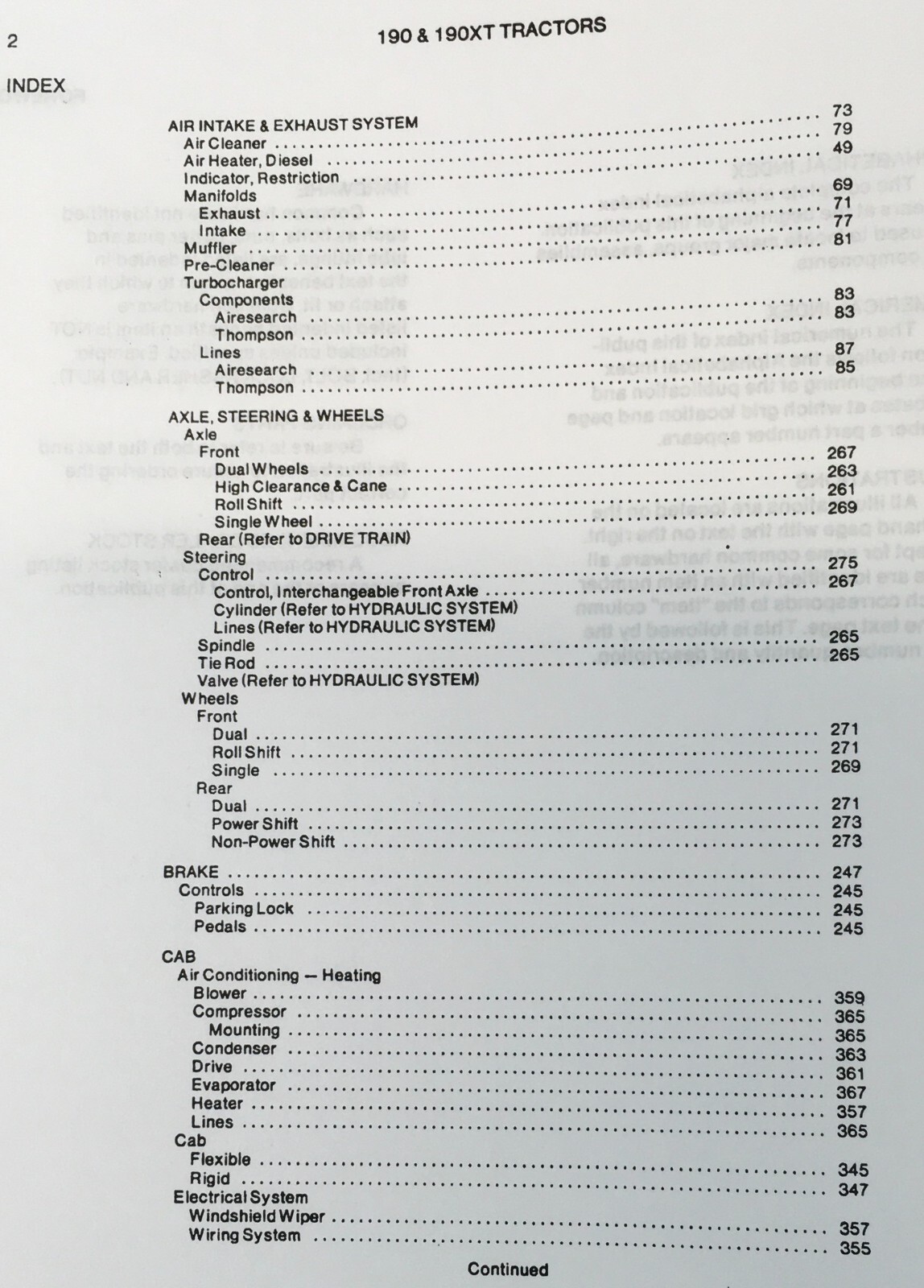 Allis Chalmers 190 190Xt Series Iii Tractor Service Parts Operators Manual Set - Image 2