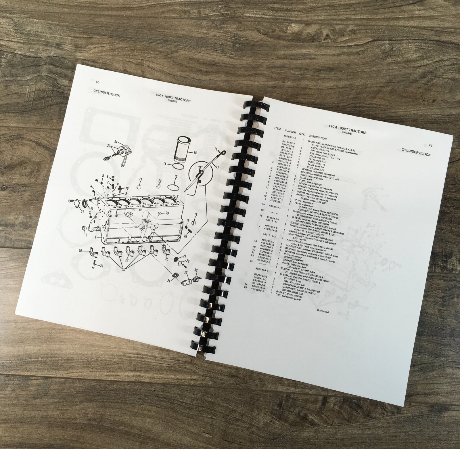 Allis Chalmers 190 190Xt Series Iii Tractor Service Parts Operators Manual Set - Image 11