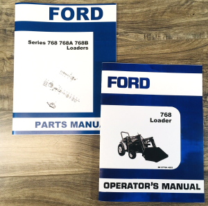 Ford 768 Loader Parts Catalog Operators Manual Owners Set for 1100 Tractor