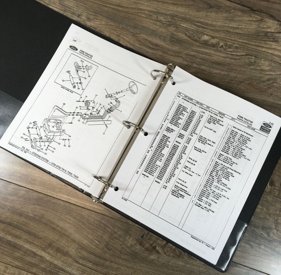 Ford 8700 9700 Tractor Service Parts Operators Manual Owners Repair Shop Set - Image 4