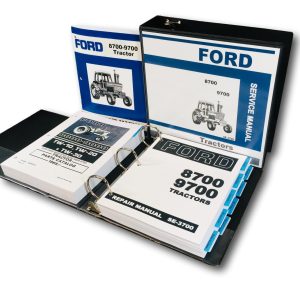 Ford 8700 9700 Tractor Service Parts Operators Manual Owners Repair Shop Set