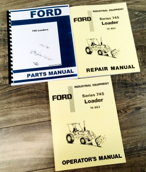 Ford 745 19-863 Loader for 340 540 Tractor Service Parts Operators Manual Set