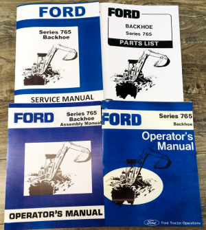 Ford 765 Backhoe Service Parts Operators Manual Set for 340 340A 340B 420 515