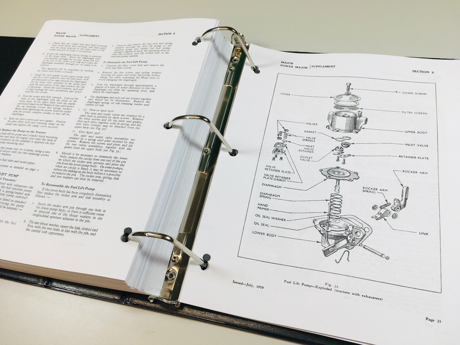 Ford Fordson Major Power Major Tractor Factory Service Repair Manual Shop Book - Image 12