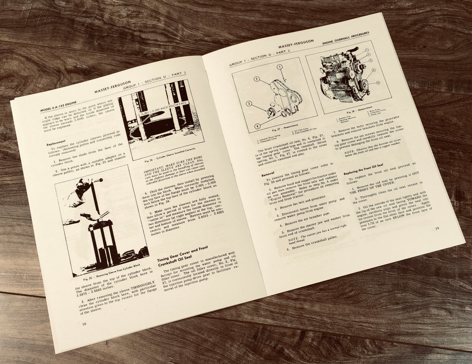 Ford Fordson Super Dexta Tractor A3.152 Diesel Engine Service Manual Repair - Image 4
