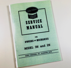 Ford 9N 2N Tractor Service Manual Owners Mechanics Shop Book Ferguson System