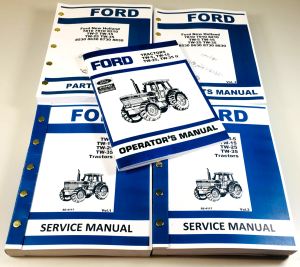 Ford Tw25 Tw35 Tractor Service Parts Operators Repair Manual Shop Book Set
