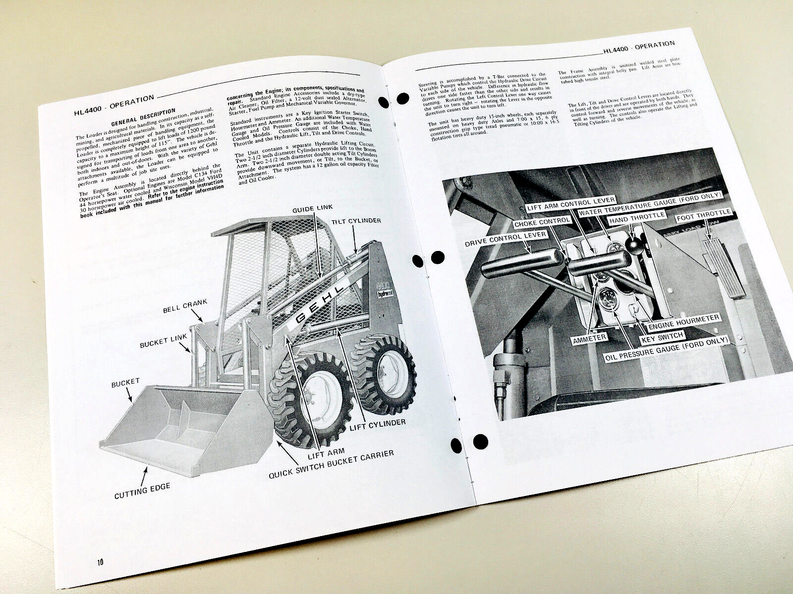 Gehl 4400 Skid Loader Skid Steer Owner Operators Service Parts Manual Set - Image 2