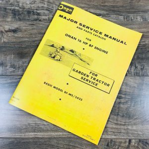 Bolens Qt-16 1666 Onan Bf Ms Engine Garden Tractor Service Parts Manual