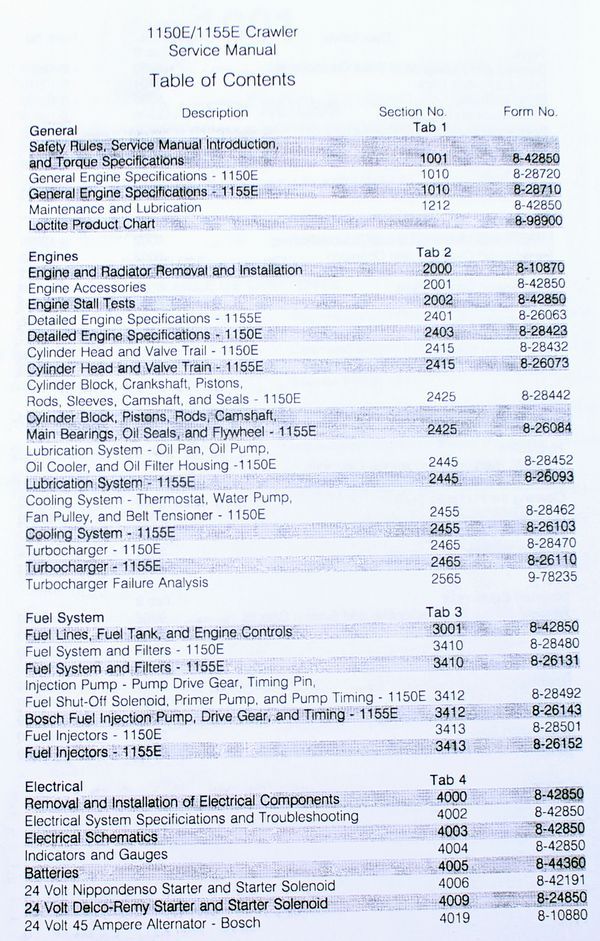 Case 1150E 1155E Crawler Dozer Loader Service Technical Manual Repair In Binder - Image 3