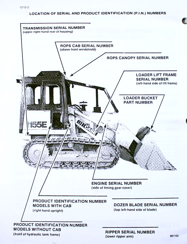 Case 1150E 1155E Crawler Dozer Loader Service Technical Manual Repair In Binder - Image 5