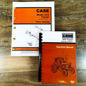 Case 1070 Agri-King Tractor Parts Catalog Operators Manual Set S/N 8675001-UP