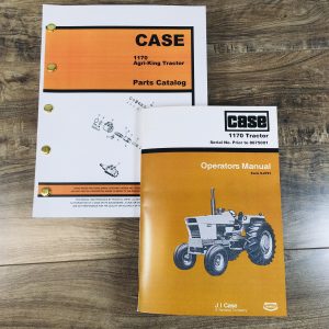 Case 1170 Tractor Parts Operators Manual Catalog Owners Set S/N Prior to 8675001