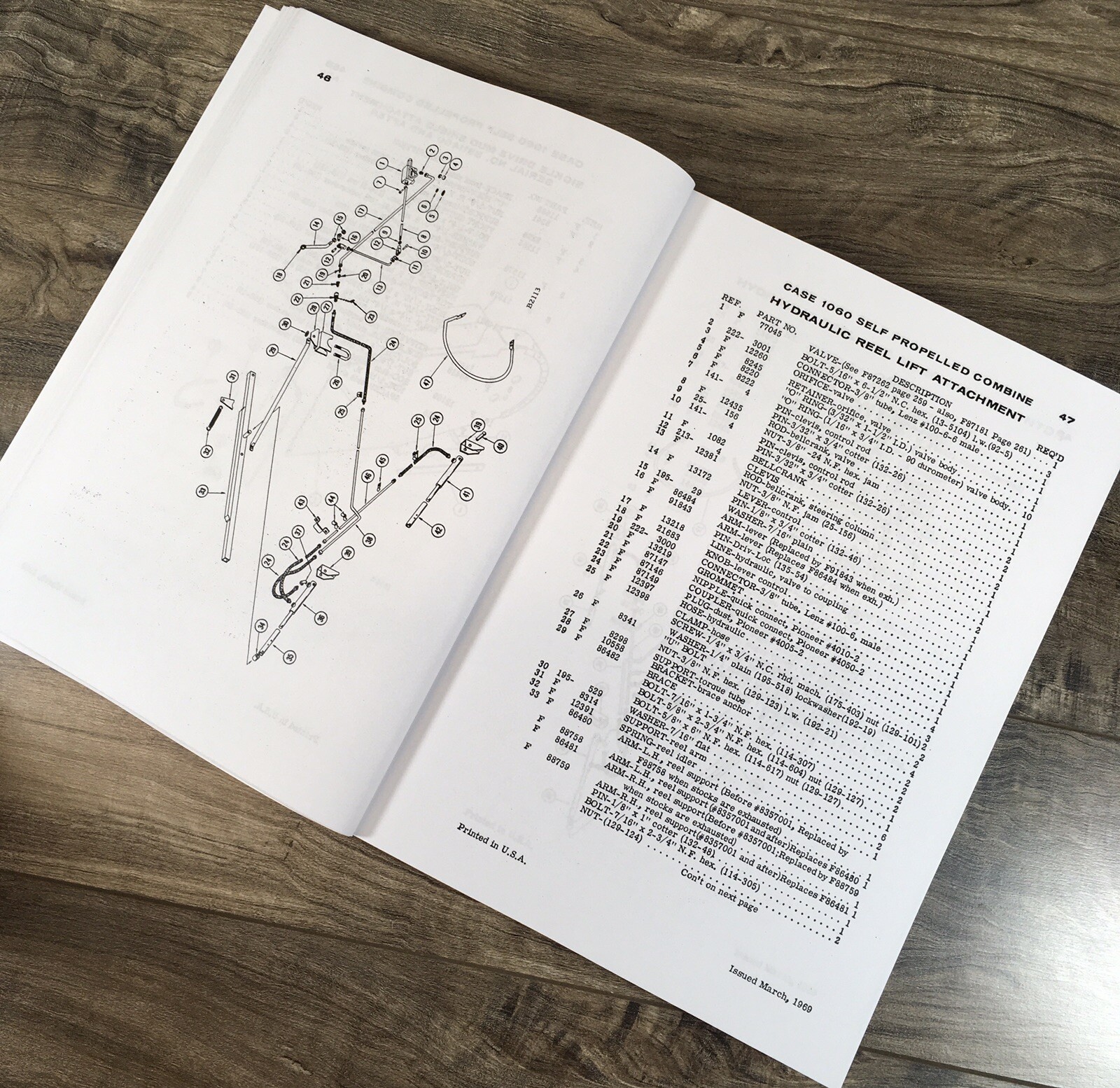 Case 1060 Self Propelled Combine Parts Manual Catalog Book Assembly Schematic - Image 4
