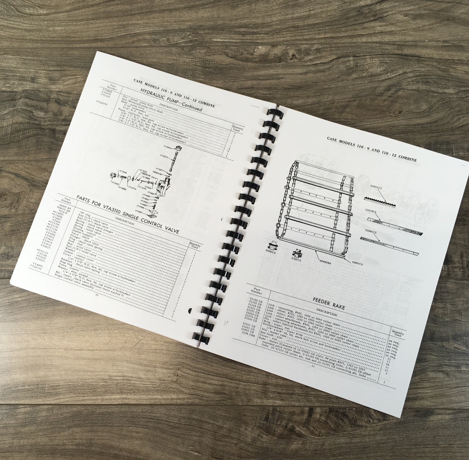 Case 110 Combine 9 & 12 Feet Pull Type Parts Manual Catalog Assembly Schematic - Image 5