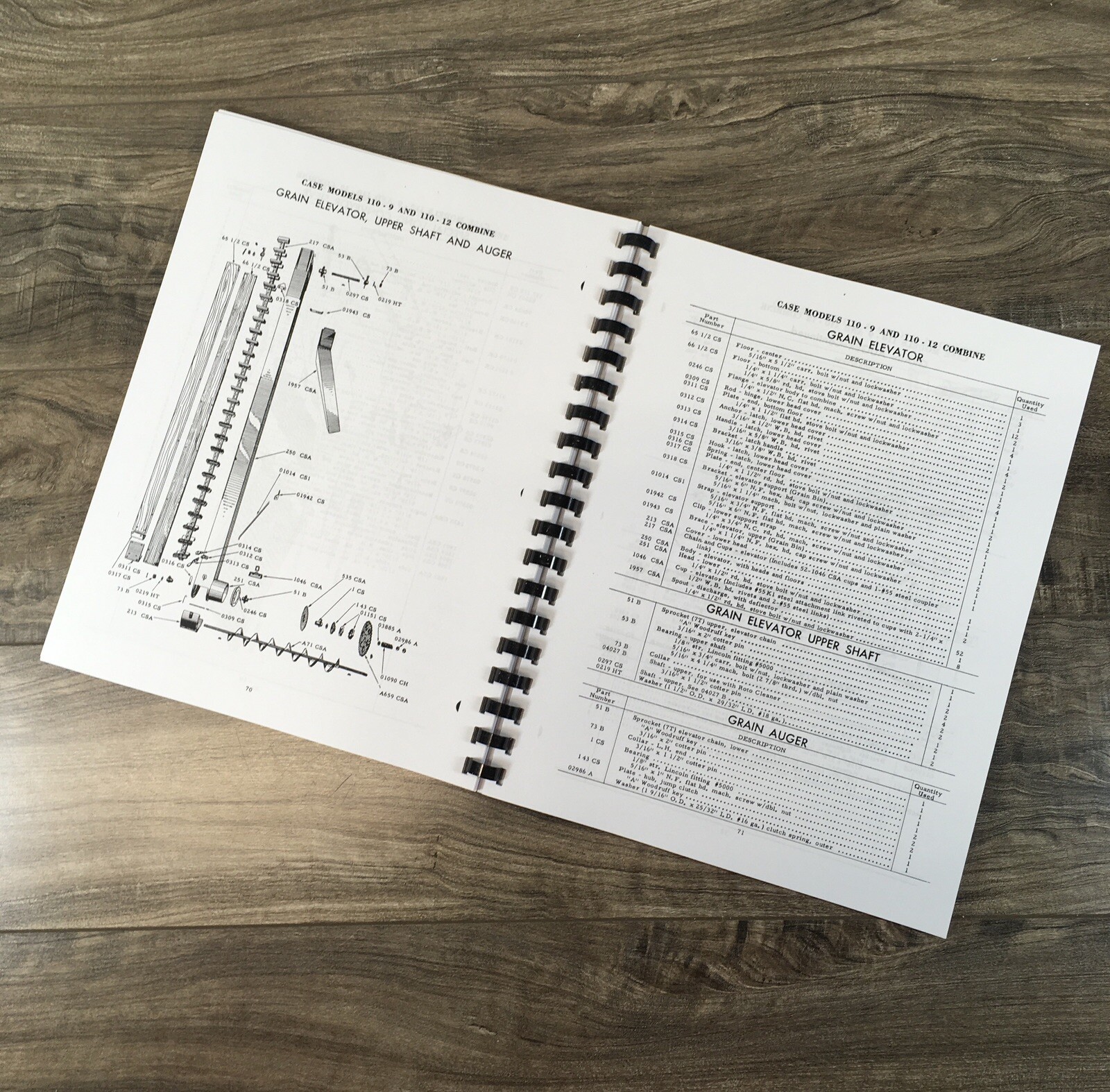 Case 110 Combine 9 & 12 Feet Pull Type Parts Manual Catalog Assembly Schematic - Image 6
