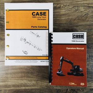 Case 1088 Long Track Excavator Parts Catalog Operators Manual Owners Set Book
