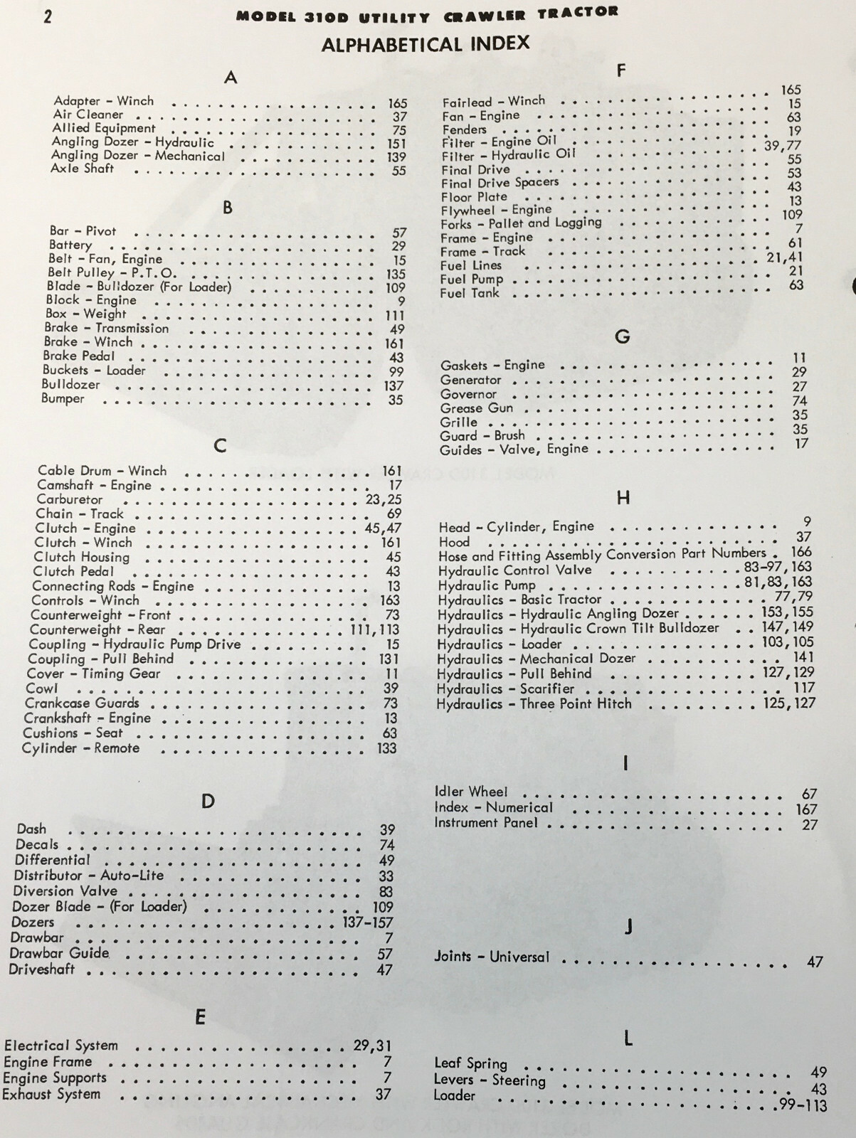 Case 310D Crawler Tractor Dozer Loader Manual Parts Catalog Operators Owners - Image 2