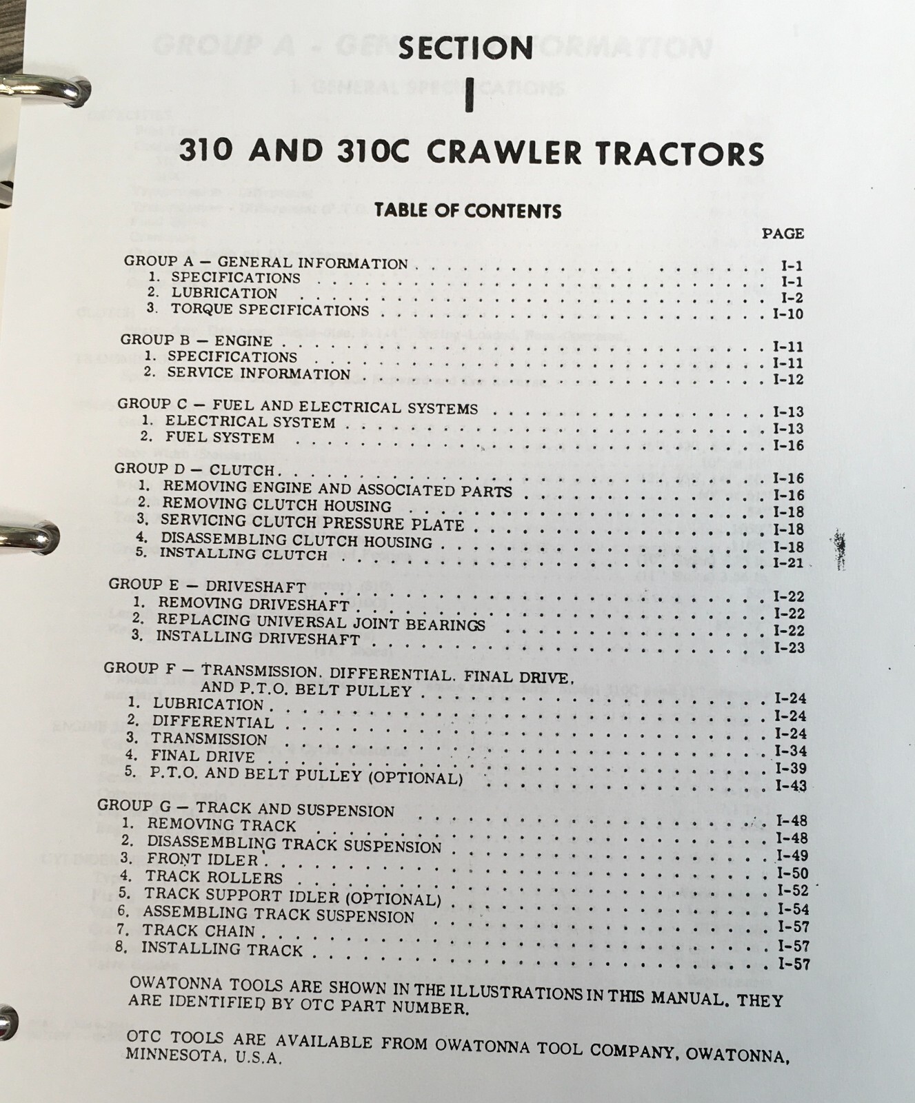 Case 310 310C Crawler Dozer 210B 310 Wheel Tractor Loader Service Manual Book - Image 3