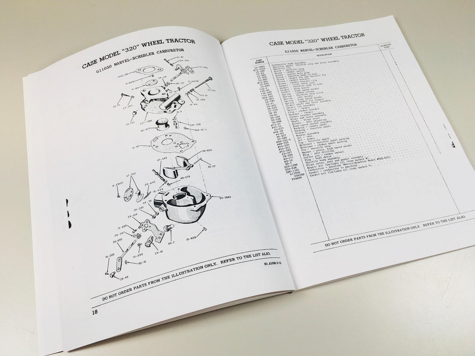 Case 320 Wheel Type Industrial Loader Backhoe Tractor Parts Catalog Manual Book - Image 4