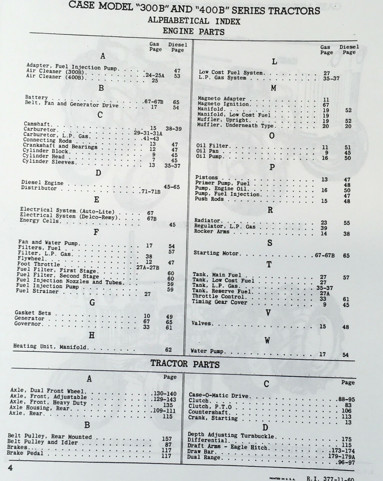 Case 300B 400B Series Tractors Parts Catalog Operators Manual Book Set Owner - Image 5
