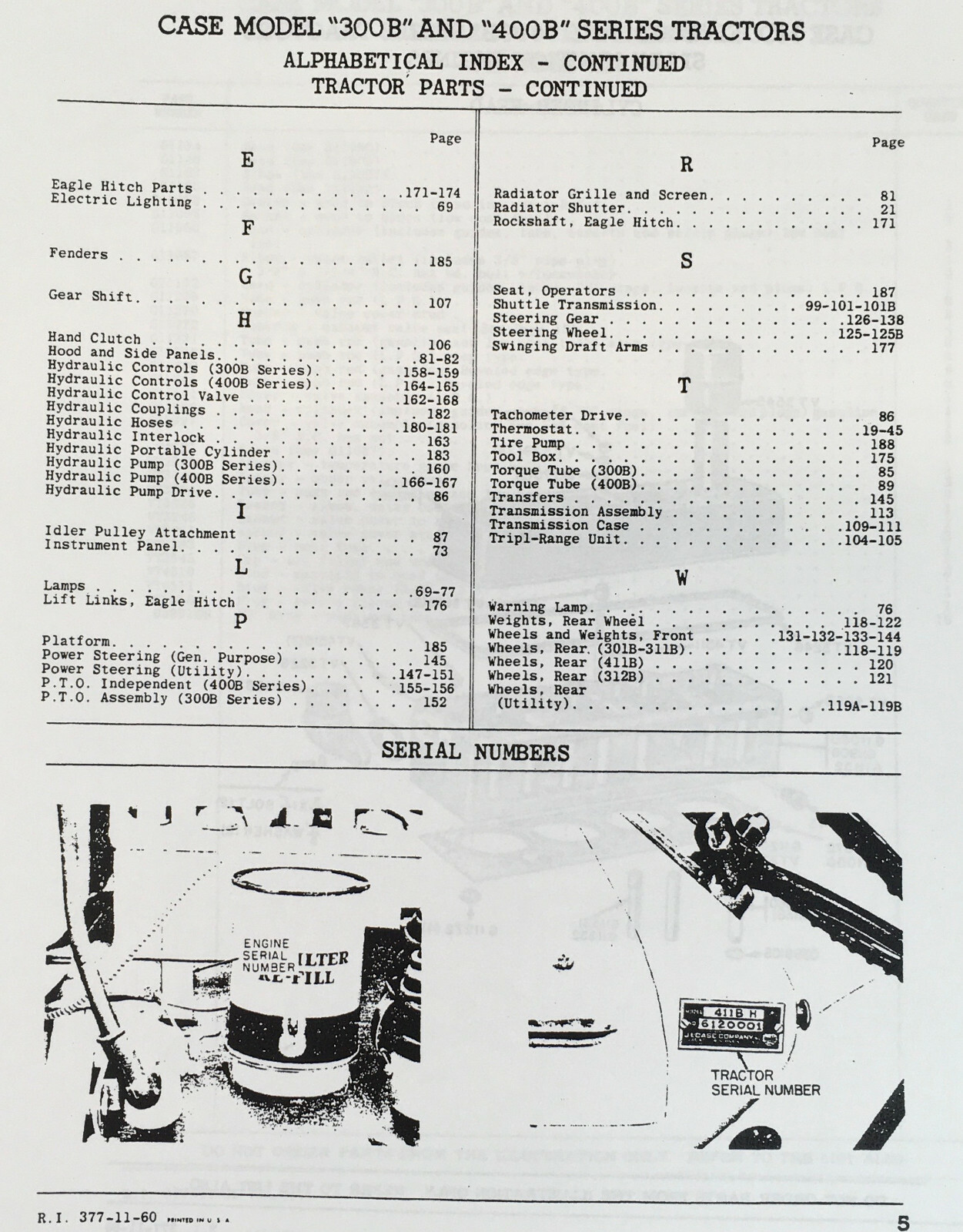 Case 300B 400B Series Tractors Parts Catalog Operators Manual Book Set Owner - Image 6