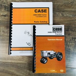 Case 300B 400B Series Tractors Parts Catalog Operators Manual Book Set Owner